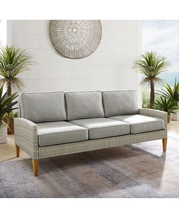 apella Outdoor Wicker Sofa Crosley Apella Outdoor Wicker Sofa -Costway Shop