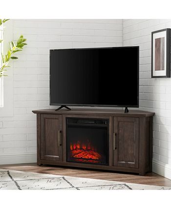 amden 48 Corner TV Stand With Fireplace Crosley Amden 48 Corner TV Stand With Fireplace -Costway Shop