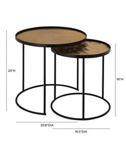 TOV Furniture Eve Round 2-Piece Nesting Tables By Inspire Me Home Decor -Costway Shop 18396688 fpx