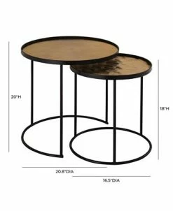 TOV Furniture Eve Round 2-Piece Nesting Tables By Inspire Me Home Decor -Costway Shop 18396688 fpx
