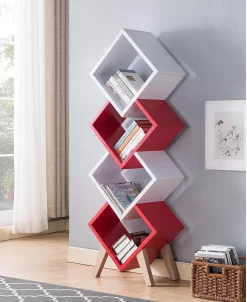 Furniture Of America Kelso 4-Shelf Bookcase 10 Furniture Of America Kelso 4-Shelf Bookcase -Costway Shop 18466488 fpx