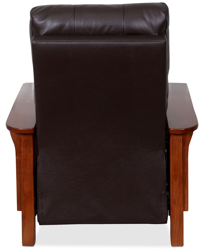 Furniture Harrison Leather Pushback Recliner, Created For Macy's 6 Furniture Harrison Leather Pushback Recliner, Created For Macy's - Image 4