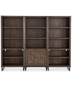 Furniture Gidian Home Office 3-Pc. Set (Open Bookcase, Open Bookcase, Door Bookcase)