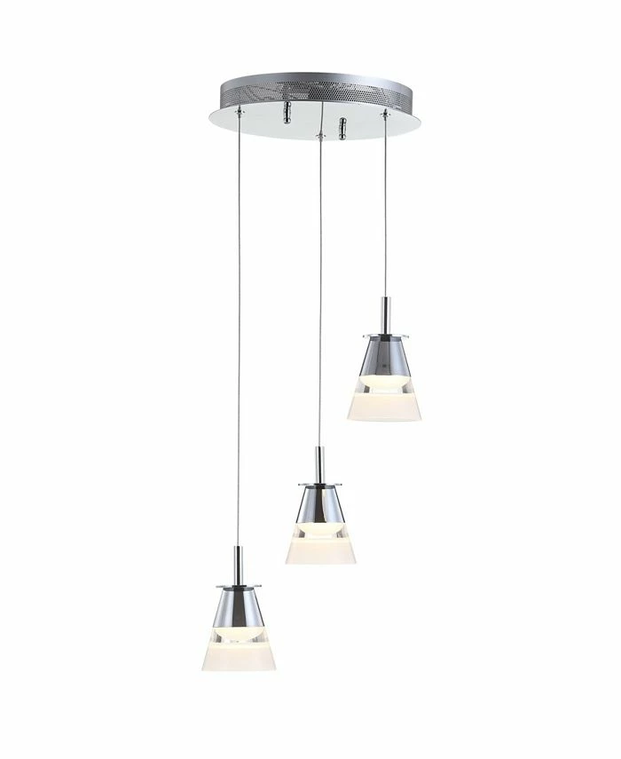 JONATHAN Y Lain 3-Light Adjustable Cascading Metal Integrated Cluster LED Pendant 6 JONATHAN Y Lain 3-Light Adjustable Cascading Metal Integrated Cluster LED Pendant - Image 4