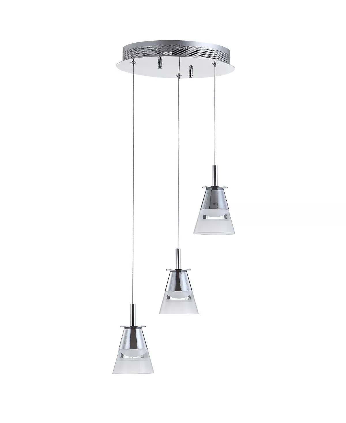 JONATHAN Y Lain 3-Light Adjustable Cascading Metal Integrated Cluster LED Pendant 7 JONATHAN Y Lain 3-Light Adjustable Cascading Metal Integrated Cluster LED Pendant - Image 5