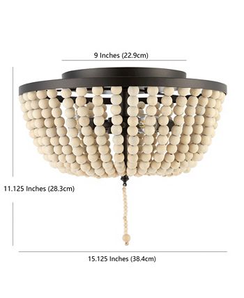 llison Wood LED Flush Mount JONATHAN Y Llison Wood LED Flush Mount -Costway Shop