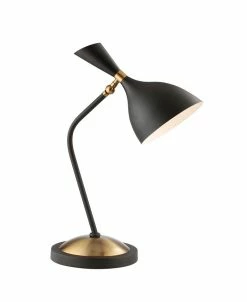JONATHAN Y Lbert Iron Retro Mid-Century LED Table Lamp