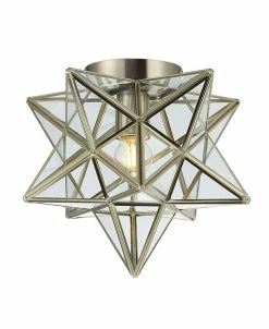 JONATHAN Y Stella Moravian Star LED Flush Mount