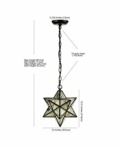 JONATHAN Y Stella Moravian Star Glass LED Pendant -Costway Shop 19017211 fpx
