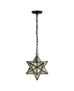 JONATHAN Y Stella Moravian Star Glass LED Pendant -Costway Shop 19017214 fpx