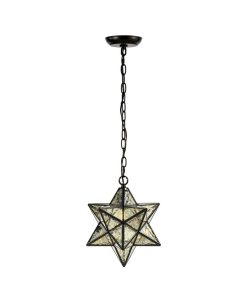 JONATHAN Y Stella Moravian Star Glass LED Pendant