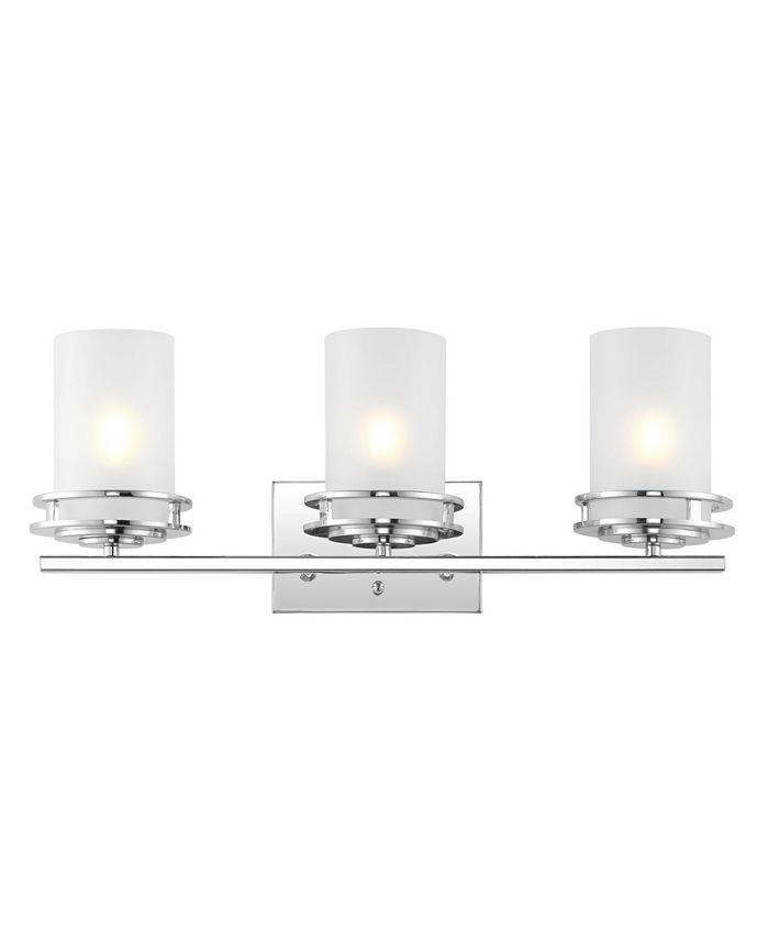 Fairfax 3-Light Contemporary Glam LED Vanity Light JONATHAN Y Fairfax 3-Light Contemporary Glam LED Vanity Light -Costway Shop