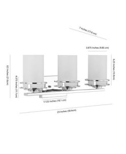 JONATHAN Y Fairfax 3-Light Contemporary Glam LED Vanity Light 4 JONATHAN Y Fairfax 3-Light Contemporary Glam LED Vanity Light -Costway Shop 19017556 fpx