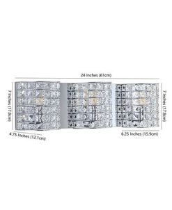 JONATHAN Y Clara Deco 3-Light Classic Glam LED Vanity Light 4 JONATHAN Y Clara Deco 3-Light Classic Glam LED Vanity Light -Costway Shop 19017683 fpx