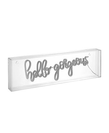 ello Gorgerous Contemporary Glam Acrylic Box USB Operated LED Neon Light JONATHAN Y Ello Gorgerous Contemporary Glam Acrylic Box USB Operated LED Neon Light -Costway Shop