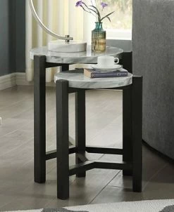 Furniture Of America Heritiga Round Nesting Table, Set Of 2 -Costway Shop 19122294 fpx