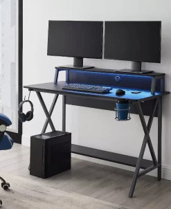 Linon Home Décor Moxley LED Gaming Desk -Costway Shop 19125887 fpx
