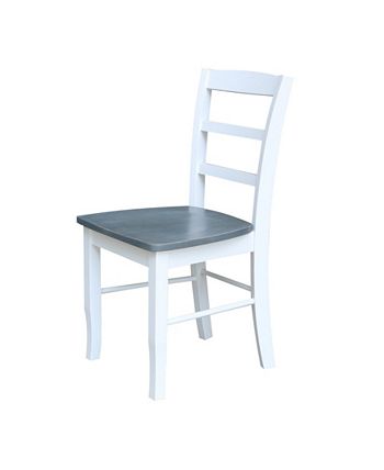 30 Round Pedestal Dining Table With 2 Madrid Ladderback Chairs, 3 Piece Dining Set International Concepts 30 Round Pedestal Dining Table With 2 Madrid Ladderback Chairs, 3 Piece Dining Set -Costway Shop