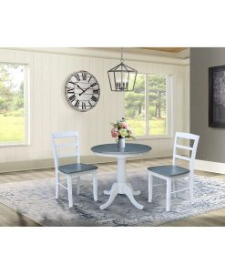 International Concepts 30 Round Pedestal Dining Table With 2 Madrid Ladderback Chairs, 3 Piece Dining Set 5 International Concepts 30 Round Pedestal Dining Table With 2 Madrid Ladderback Chairs, 3 Piece Dining Set -Costway Shop 19246763 fpx