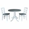 International Concepts 36 Round Extension Dining Table With 2 Madrid Ladderback Chairs, 3 Piece Dining Set -Costway Shop 19246793 fpx