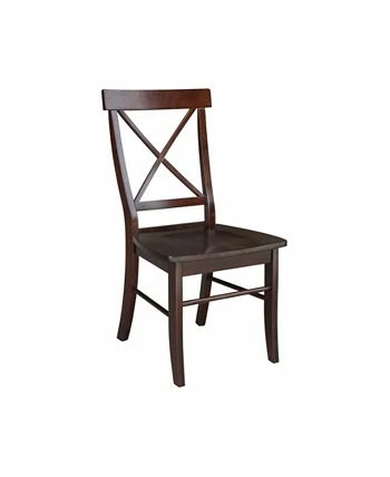 International Concepts 30 Round Top Pedestal Dining Table With 2 X-Back Chairs, 3 Piece Dining Set 5 International Concepts 30 Round Top Pedestal Dining Table With 2 X-Back Chairs, 3 Piece Dining Set - Image 3