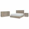 Furniture Milano 3pc Bedroom Set (King Bed, Dresser & Nightstand) -Costway Shop 19273190 fpx