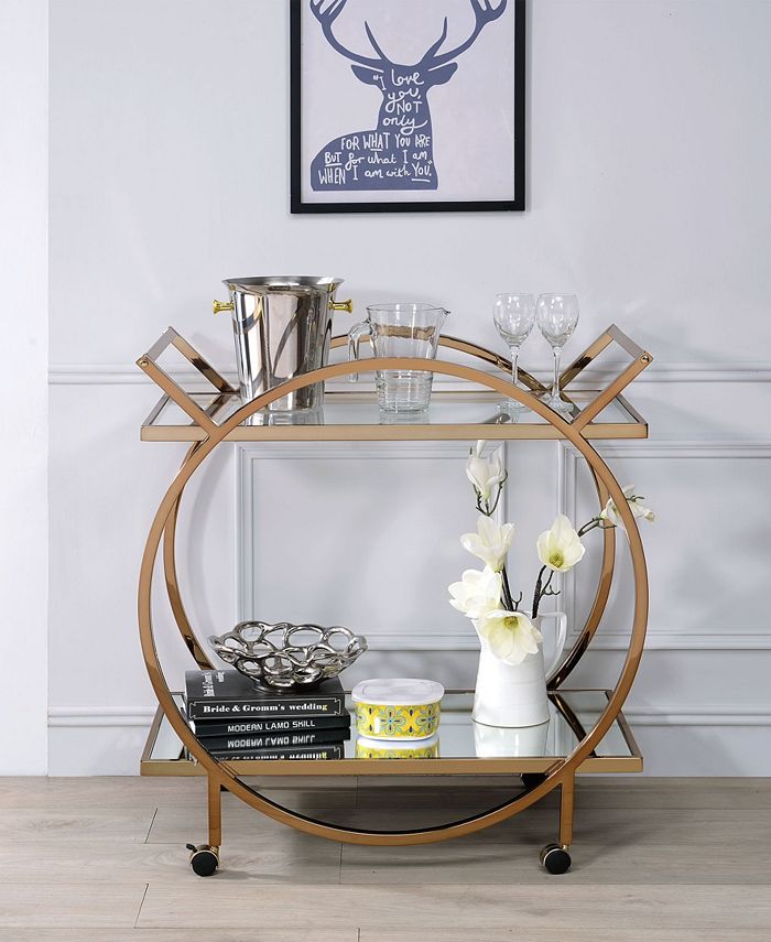 Traverse Serving Cart Acme Furniture Traverse Serving Cart -Costway Shop