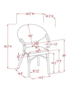 Furniture Of America Kilimi Patio Arm Chair 4 Furniture Of America Kilimi Patio Arm Chair -Costway Shop 19484320 fpx