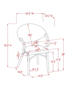 Furniture Of America Kilimi Patio Arm Chair 5 Furniture Of America Kilimi Patio Arm Chair -Costway Shop 19484320 fpx