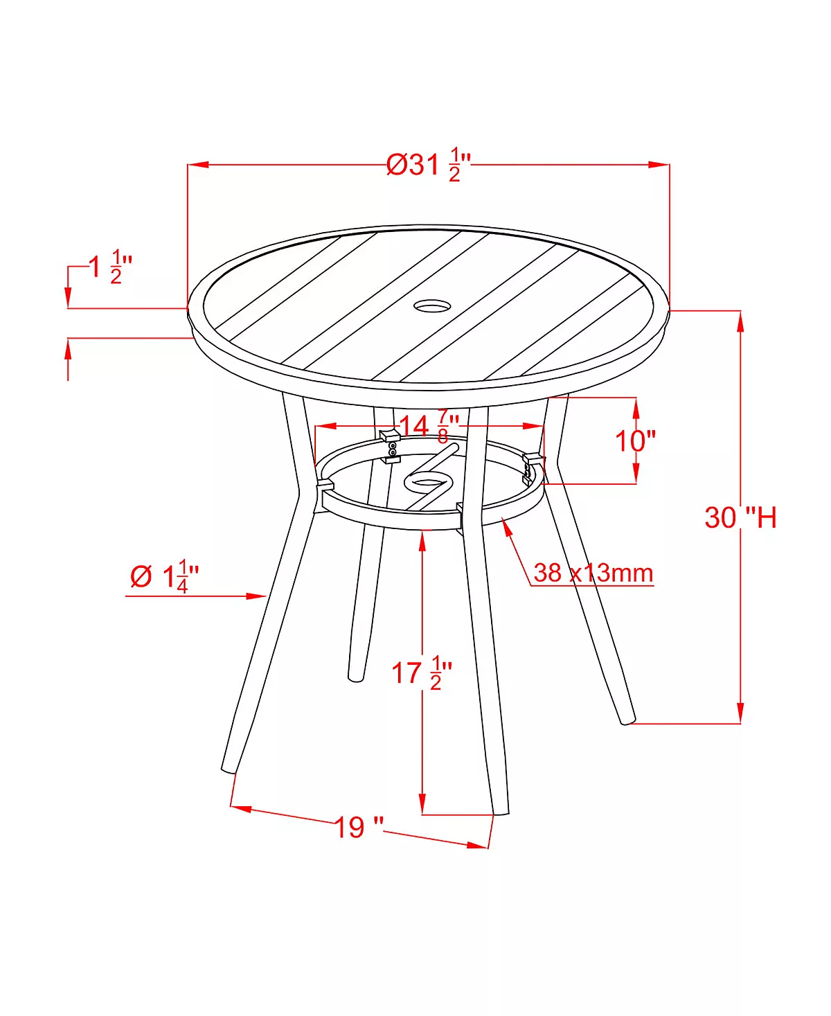 Capitola Round Patio Bistro Table Furniture Of America Capitola Round Patio Bistro Table -Costway Shop