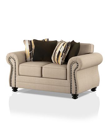 Sillman Upholstered Loveseat Furniture Of America Sillman Upholstered Loveseat -Costway Shop