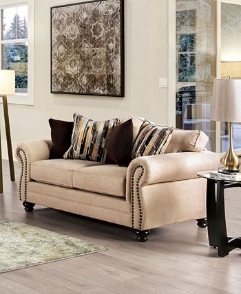Sillman Upholstered Loveseat Furniture Of America Sillman Upholstered Loveseat -Costway Shop