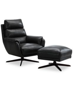 Furniture CLOSEOUT! Jarence 36 Leather Chair & Ottoman, Created For Macy's