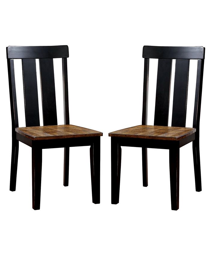 Venture Two-Tone Dining Chair (Set Of 2) Furniture Of America Venture Two-Tone Dining Chair (Set Of 2) -Costway Shop
