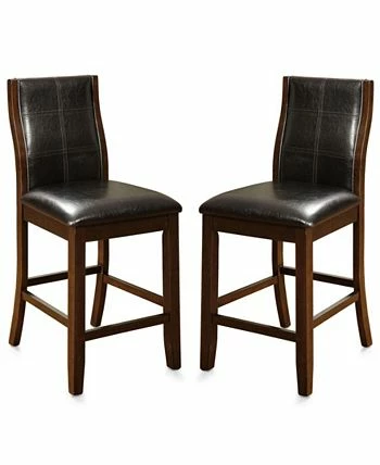 Furniture Of America Egnew Dark Oak Pub Chair (Set Of 2) 5 Furniture Of America Egnew Dark Oak Pub Chair (Set Of 2) - Image 3