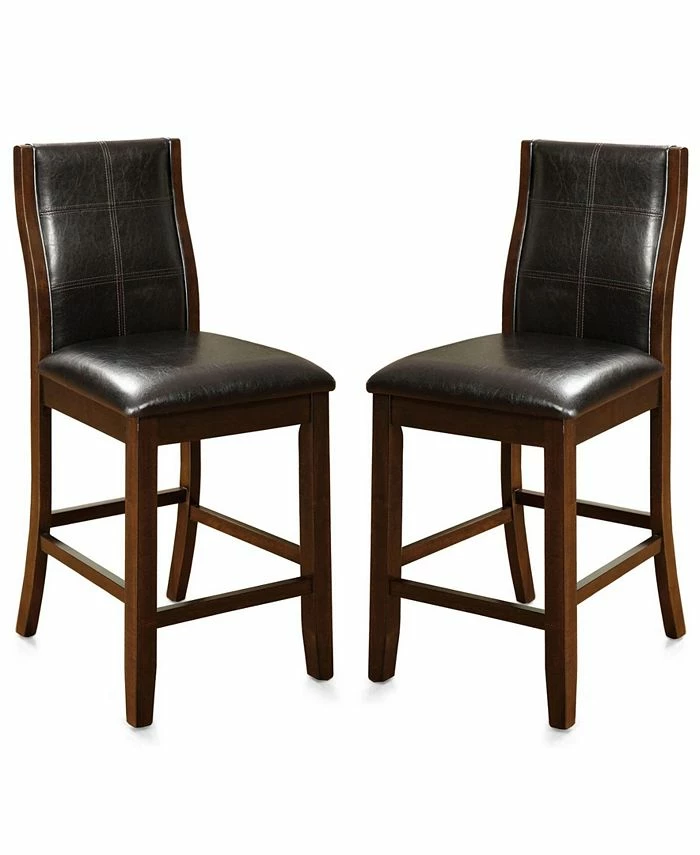 Furniture Of America Egnew Dark Oak Pub Chair (Set Of 2) 3 Furniture Of America Egnew Dark Oak Pub Chair (Set Of 2)