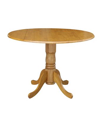 42 Dual Drop Leaf Table With 2 Ladder Back Dining Chairs - 3 Piece Dining Set International Concepts 42 Dual Drop Leaf Table With 2 Ladder Back Dining Chairs - 3 Piece Dining Set -Costway Shop