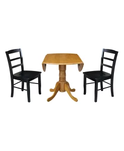 International Concepts 42 Dual Drop Leaf Table With 2 Ladder Back Dining Chairs - 3 Piece Dining Set 12 International Concepts 42 Dual Drop Leaf Table With 2 Ladder Back Dining Chairs - 3 Piece Dining Set -Costway Shop 20246256 fpx