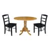 International Concepts 42 Dual Drop Leaf Table With 2 Ladder Back Dining Chairs - 3 Piece Dining Set -Costway Shop 20246257 fpx