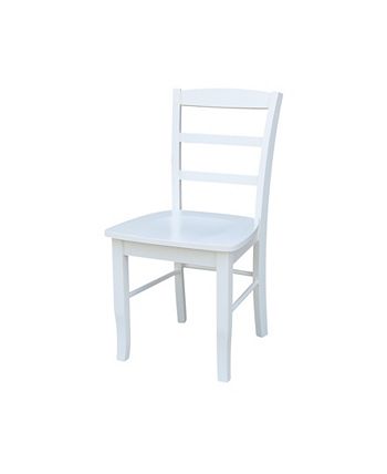 42 Dual Drop Leaf Table With 2 Ladder Back Dining Chairs - 3 Piece Dining Set International Concepts 42 Dual Drop Leaf Table With 2 Ladder Back Dining Chairs - 3 Piece Dining Set -Costway Shop