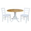 International Concepts 42 Dual Drop Leaf Table With 2 Ladder Back Dining Chairs - 3 Piece Dining Set -Costway Shop 20246365 fpx