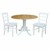 International Concepts 42 Dual Drop Leaf Table With 2 Ladder Back Dining Chairs - 3 Piece Dining Set -Costway Shop 20246365 fpx