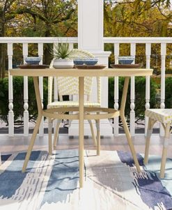 Furniture Of America Delagrave Natural Tone Round Patio Table -Costway Shop 20398712 fpx