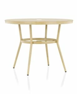 Furniture Of America Delagrave Natural Tone Round Patio Table