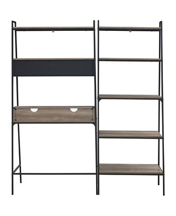 2-Piece Home Office Wood Desk Set Walker Edison 2-Piece Home Office Wood Desk Set -Costway Shop