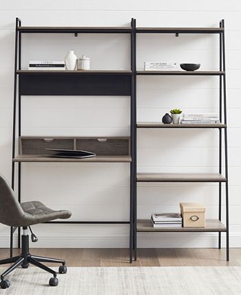 2-Piece Home Office Wood Desk Set Walker Edison 2-Piece Home Office Wood Desk Set -Costway Shop