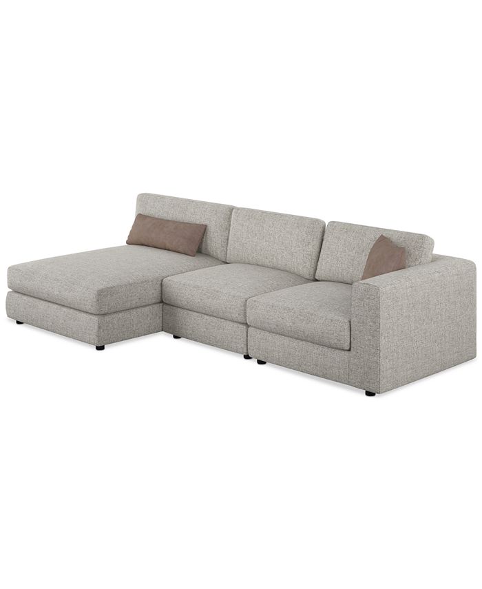 3-Pc. Fabric Sectional With Chaise, Created For Macy's Drew & Jonathan Home 3-Pc. Fabric Sectional With Chaise, Created For Macy's -Costway Shop