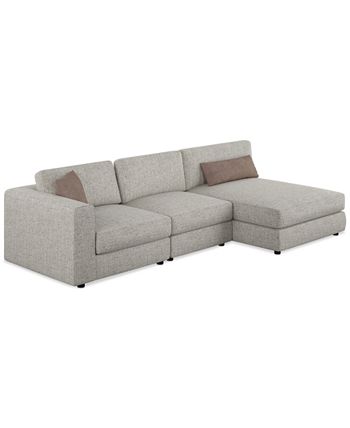 3-Pc. Fabric Sectional With Chaise, Created For Macy's Drew & Jonathan Home 3-Pc. Fabric Sectional With Chaise, Created For Macy's -Costway Shop