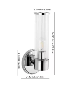 JONATHAN Y Cecil 1-Light Tall Cylinder Modern Mid-Century LED Vanity -Costway Shop 20652054 fpx