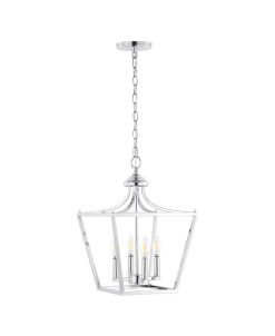JONATHAN Y Camden 4-Light Iron Classic Midcentury Pendant Lantern